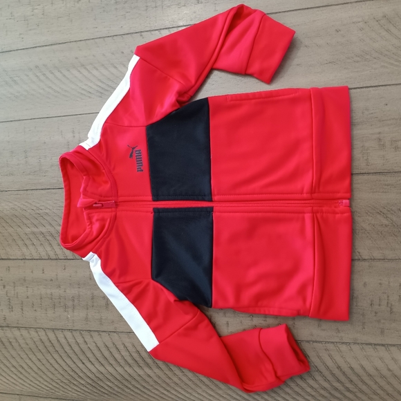 Puma Track Suit Red/Black/White Infant Size 18 Months - Picture 2 of 7